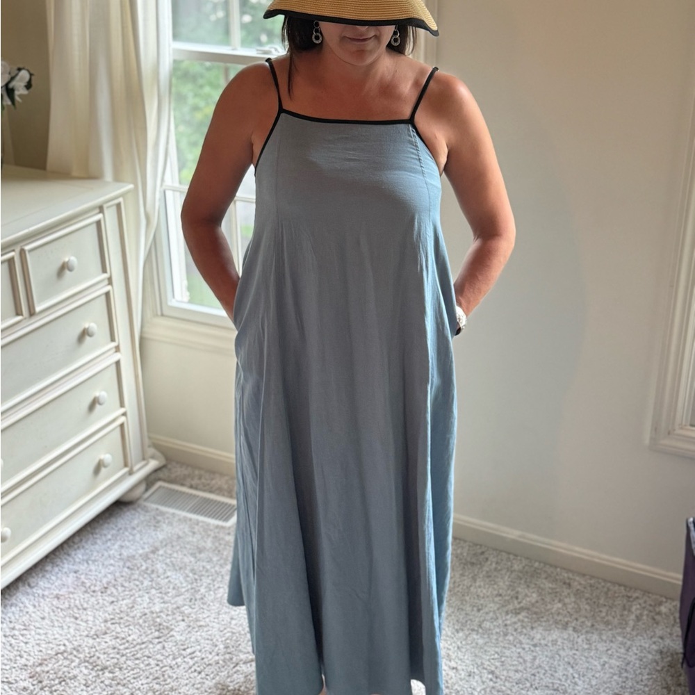 Velvet Blue Maxi Dress